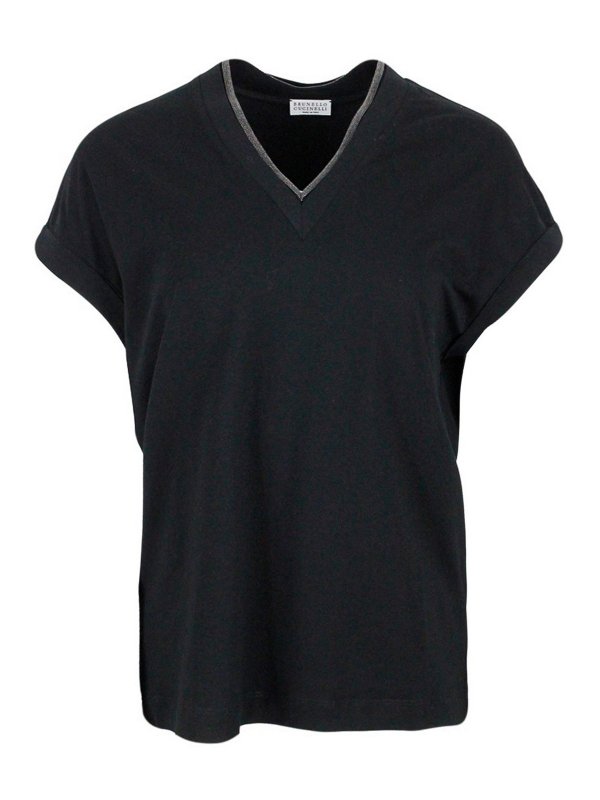 BRUNELLO CUCINELLI: T-shirts - T-Shirt - Noir
