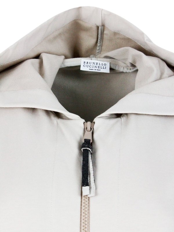 Cotton zipped sweatshirt shop online: BRUNELLO CUCINELLI