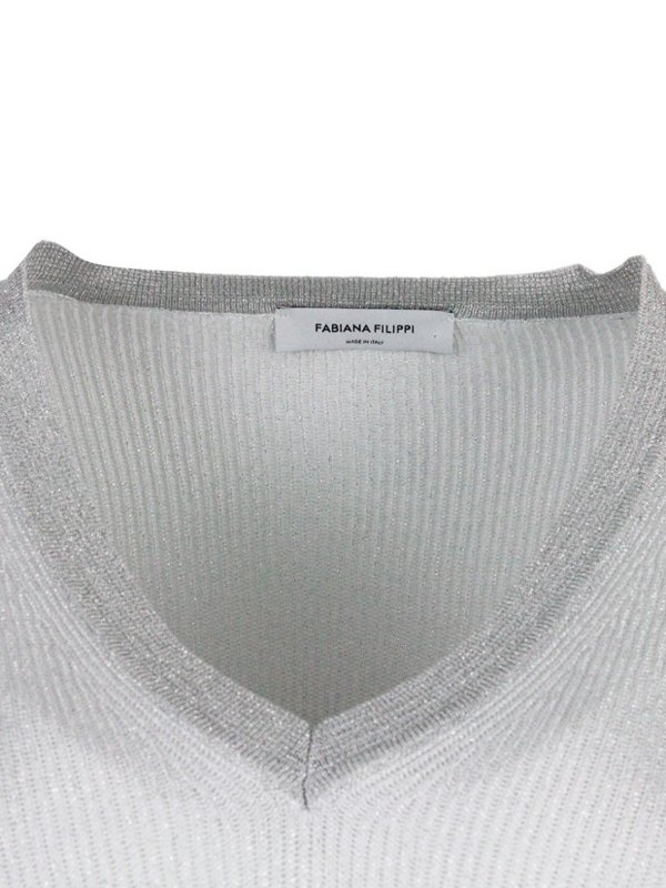 Polsini a contrasto collo a V shop online: FABIANA FILIPPI