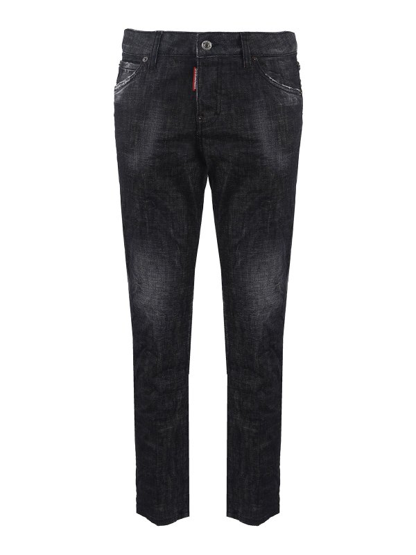 DSQUARED2: jeans skinny - Jeans skinny effetto sfumato