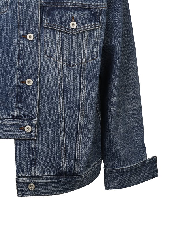 iKRIX LOEWE: denim jacket - Asymmetrical denim jacket