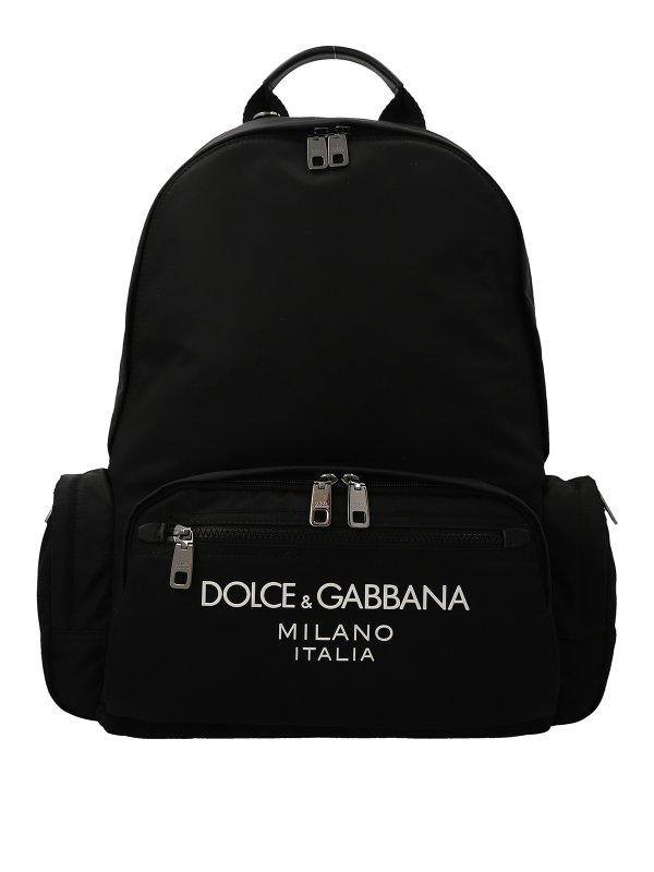DOLCE & GABBANA: backpacks - Logo nylon backpack