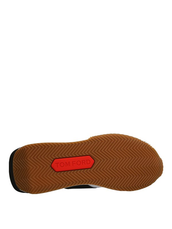 Logo leather sneakers shop online: TOM FORD