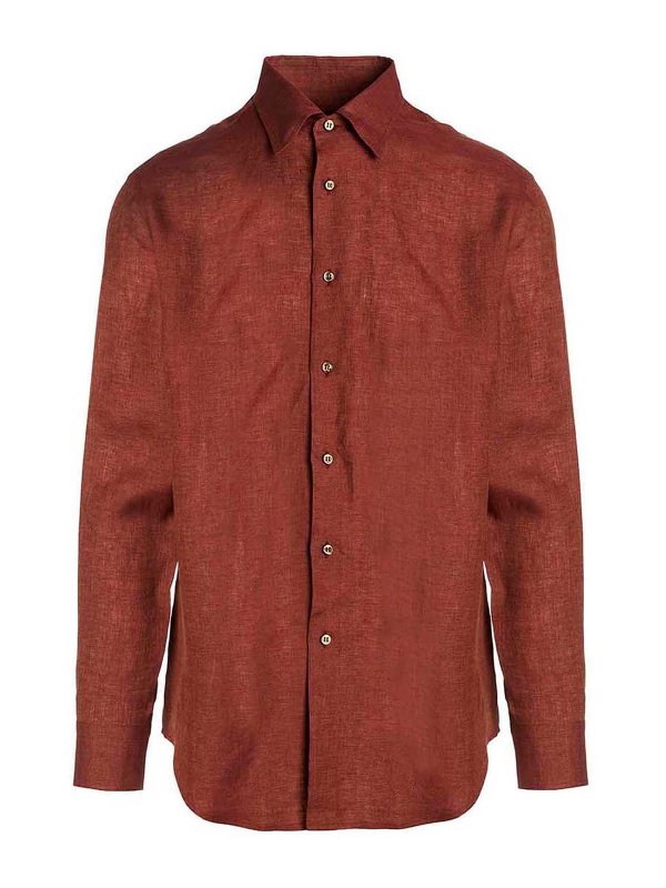 BRIONI: Hemden - Hemd - Rot