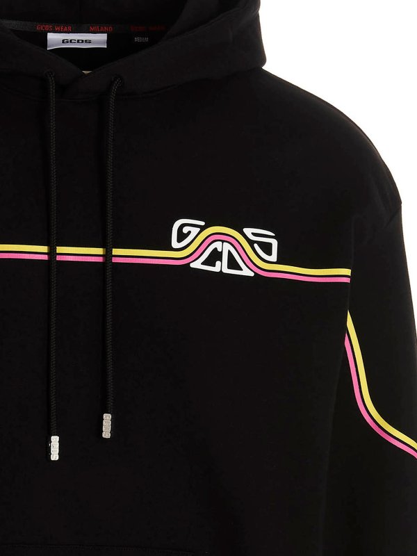 iKRIX GCDS: Sweatshirts & Sweaters - Waved logo hoodie