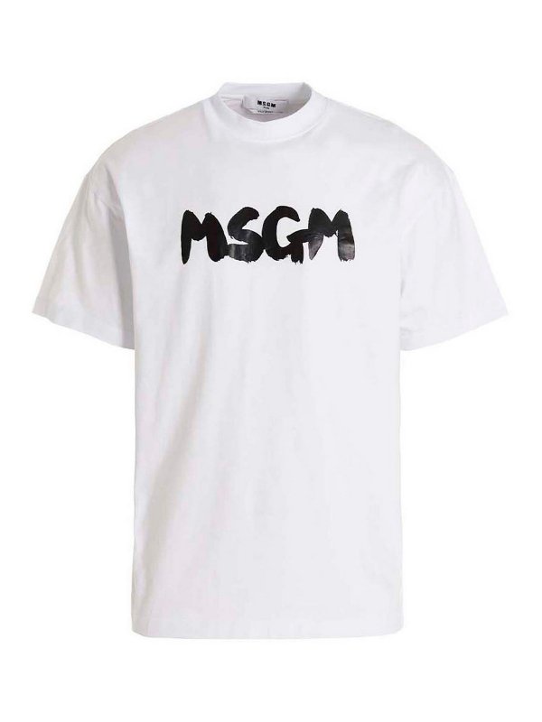 m.s.g.m.: t-shirts - Logo print t-shirt