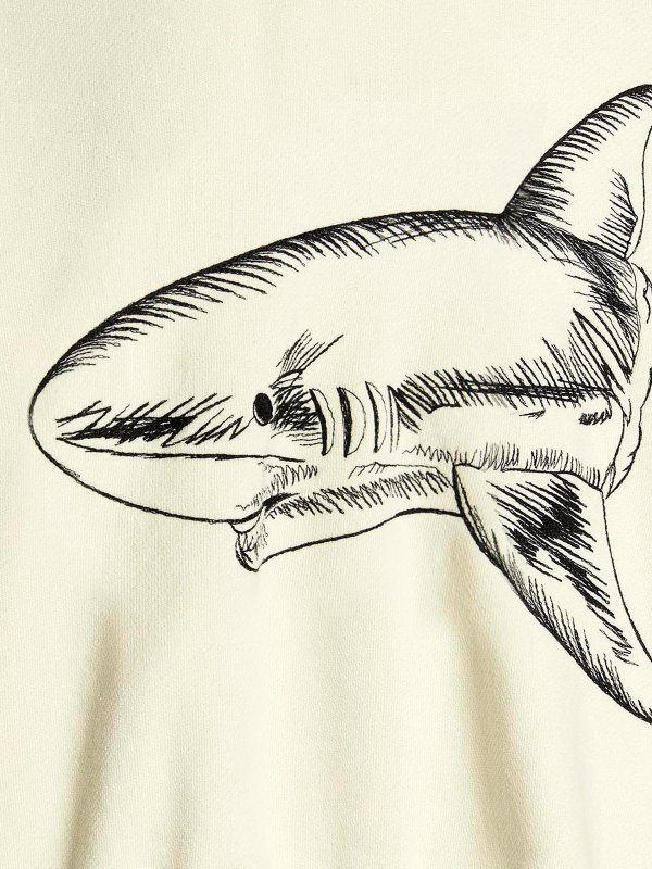 Split shark hoodie shop online: Palm Angels