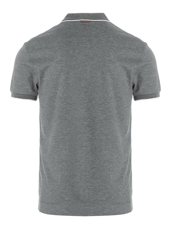 Z ZEGNA: polo shirts online - Embroidered logo polo shirt