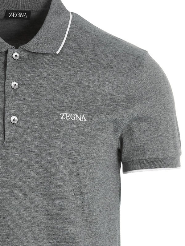 iKRIX Z ZEGNA: polo shirts - Embroidered logo polo shirt