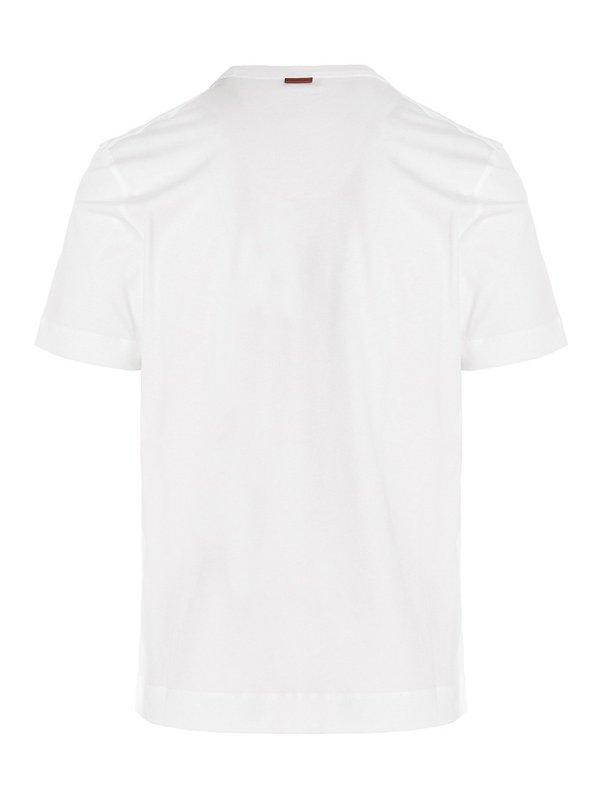 Z ZEGNA: t-shirts online - Logo embroidery t-shirt