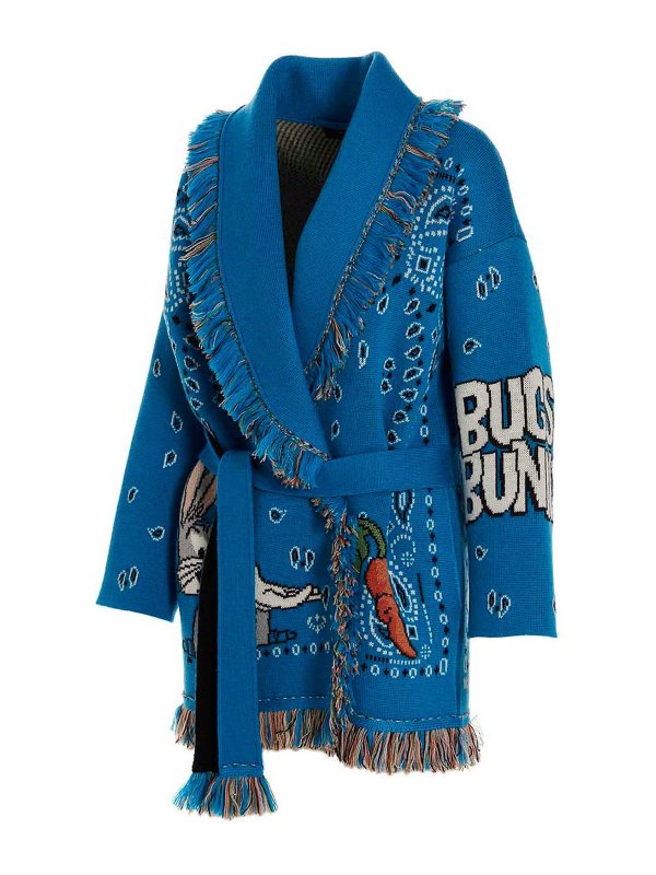Alanui Bugs Bunny Bandana Jacquard cardigan LWHB064S23KNI0124084