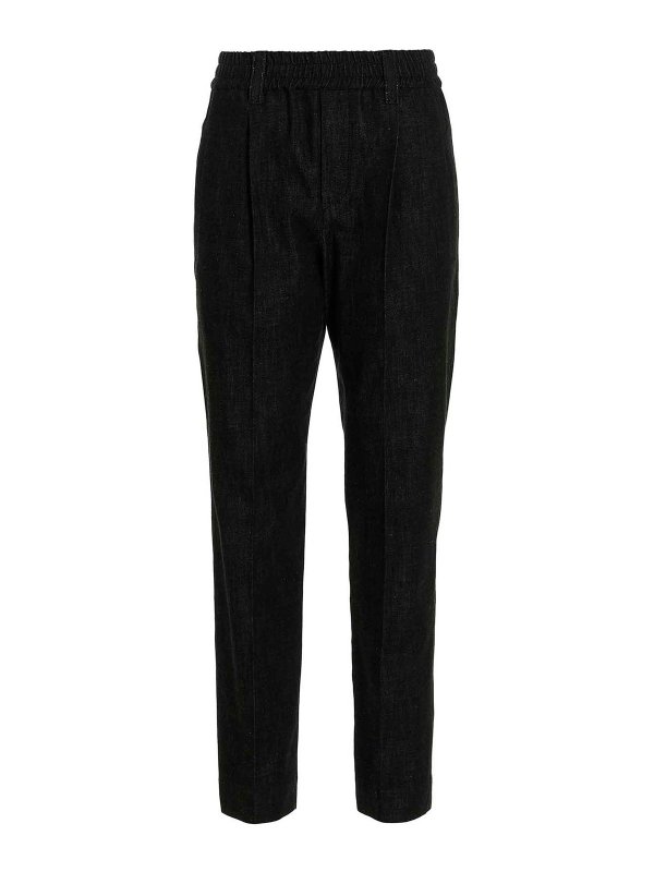 BRUNELLO CUCINELLI: ストレートジーンズ - ストレートジーンズ - 黒