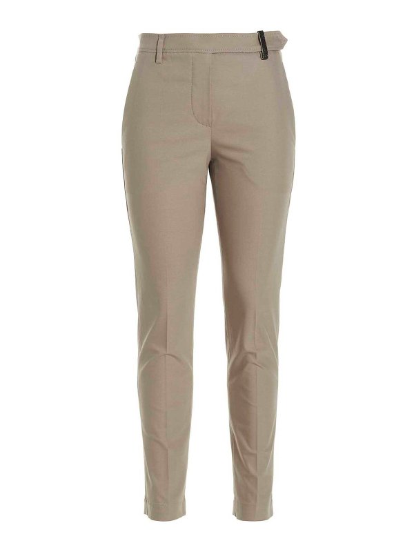 BRUNELLO CUCINELLI: カジュアルトラウザー - カジュアルパンツ - ベージュ