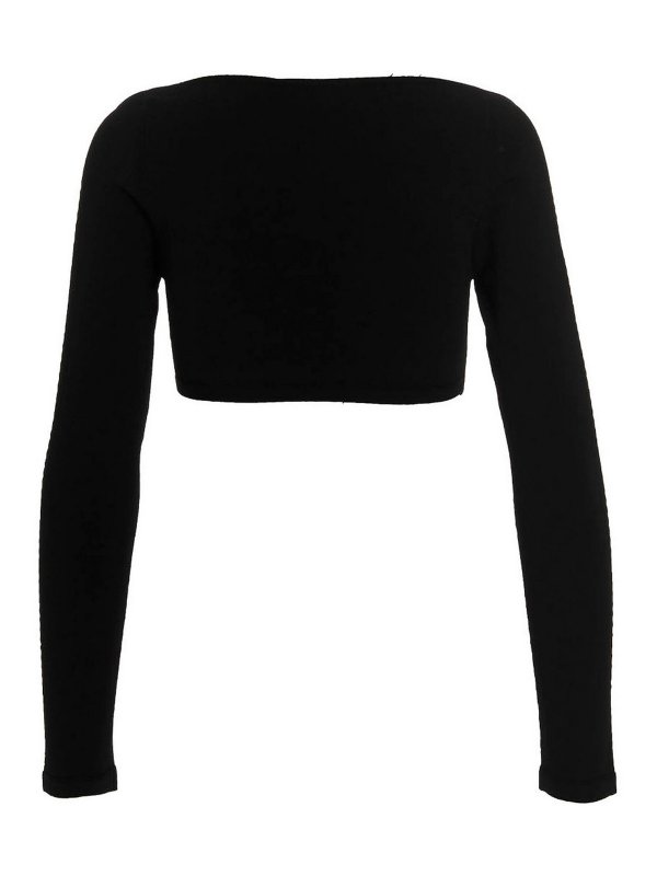 DSQUARED2: boat necks online - Ribbed cropped sweater