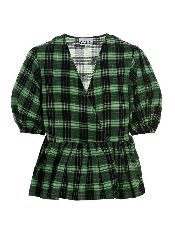 GANNI: トップス＆タンクトップ - トップ/タンクトップ - 緑