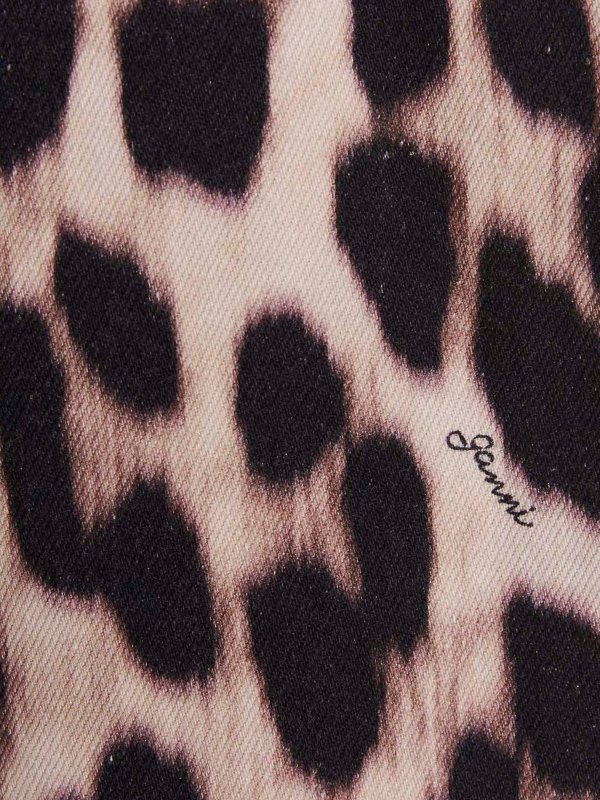 Animal print jeans shop online: GANNI