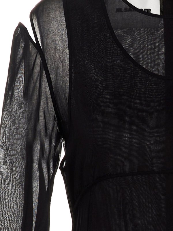 iKRIX JIL SANDER: maxi dresses - Pleated skirt dress