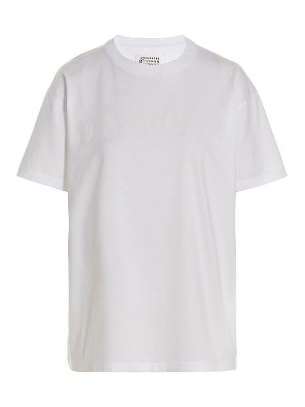 Maison Margiela: T-shirts - T-Shirt - Blanc