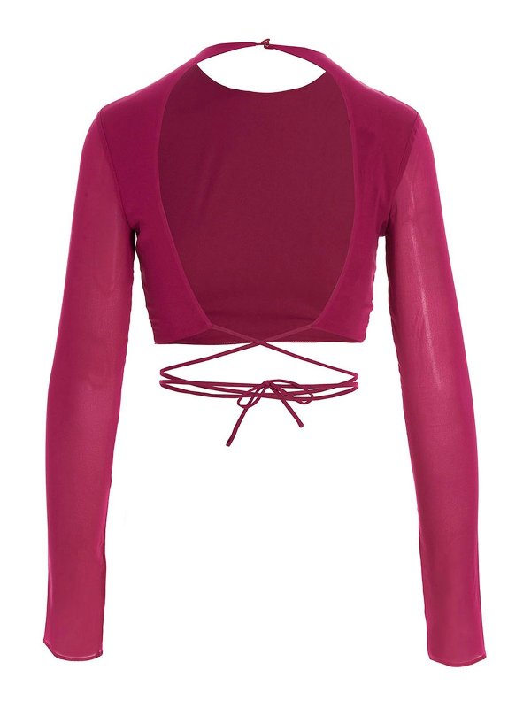 THE ANDAMANE: Tops & Tank tops online - Cropped georgette top