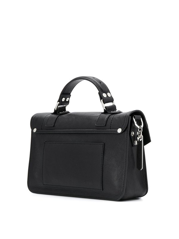 Proenza Schouler: totes bags online - Leather flap front bag with metal tab closure