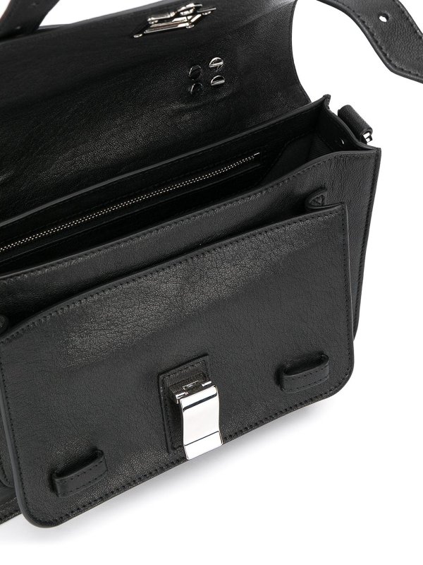 The Best Shops Proenza Schouler: totes bags - Leather flap front bag with metal tab closure