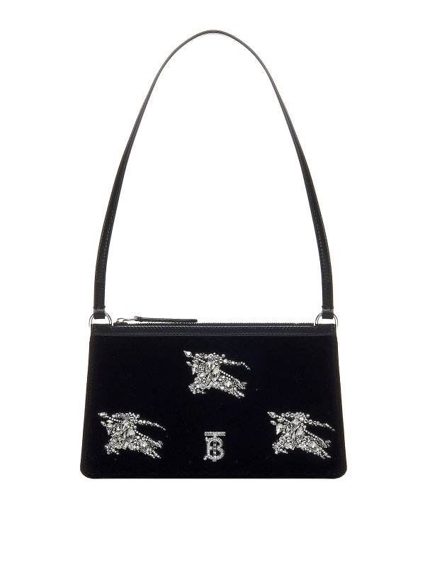 BURBERRY: shoulder bags - Crystal embellished shoulder bag