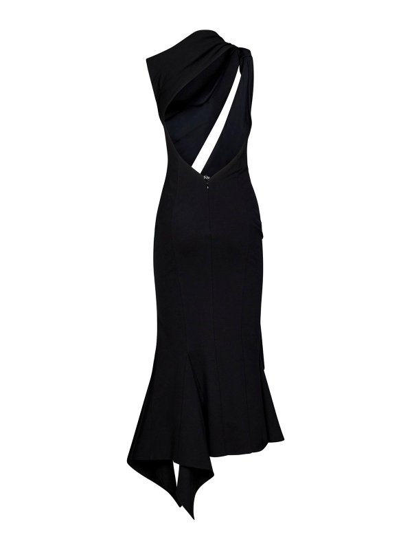 The Attico: maxi dresses online - Metal logoed maxi dress