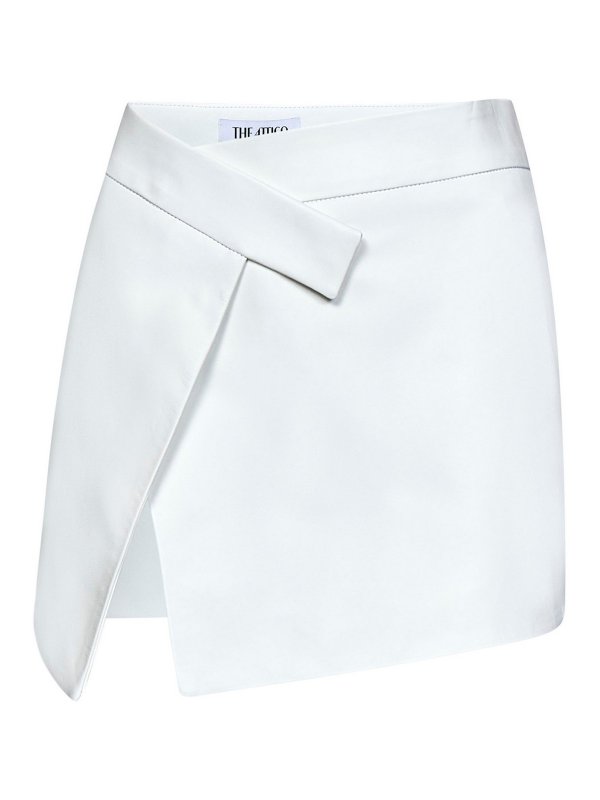 The Attico: mini skirts - Leather mini skirt