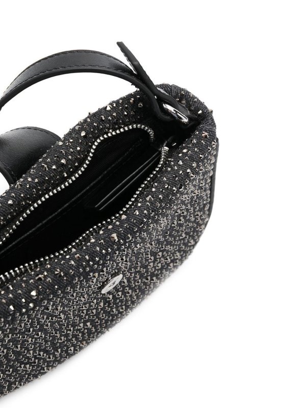 Denim rhinestone bag shop online: KARL LAGERFELD