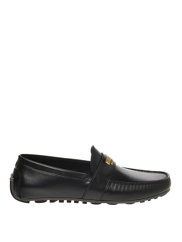 MOSCHINO: Mocassins & Chaussures bateau - Mocassins - Noir