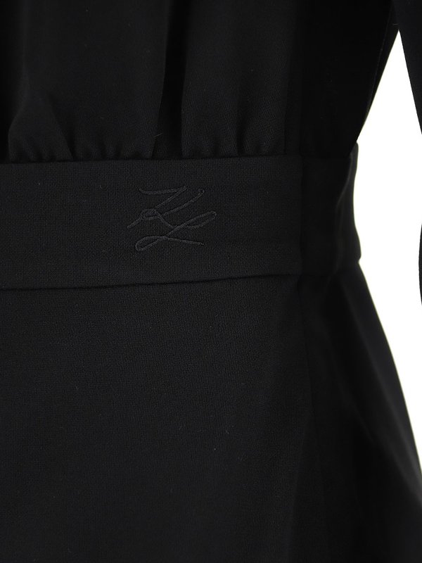 膝丈ドレス - 黒 shop online: KARL LAGERFELD