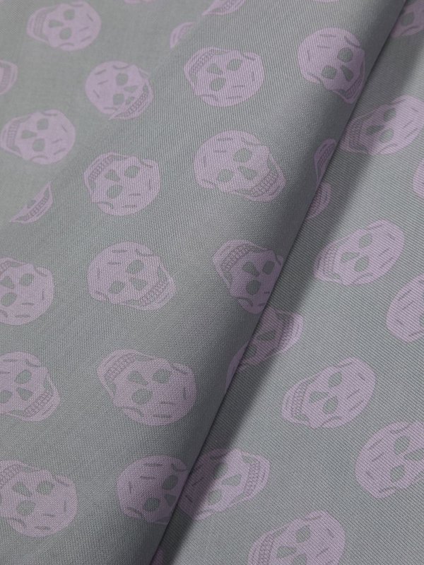 The Best Shops ALEXANDER MCQUEEN: Stoles & Shawls - Skull-print frayed scarf