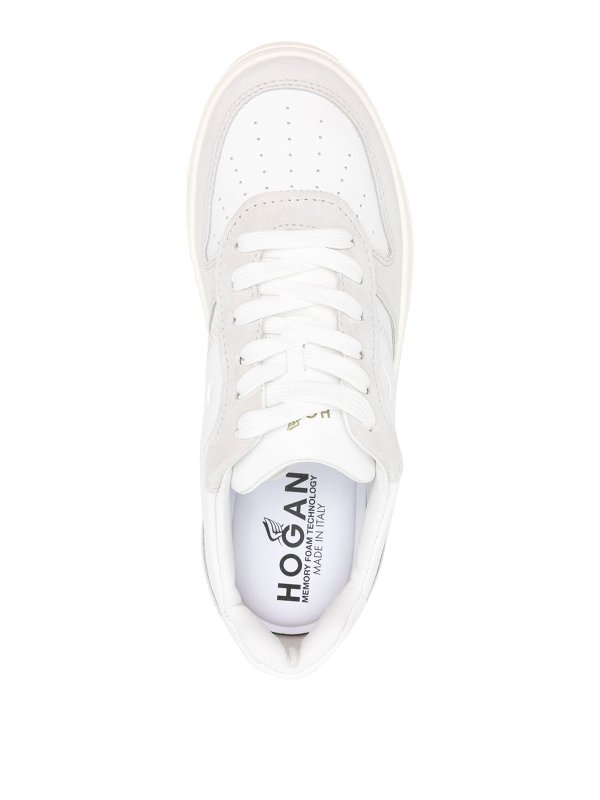 Logo-patch low-top sneakers shop online: HOGAN