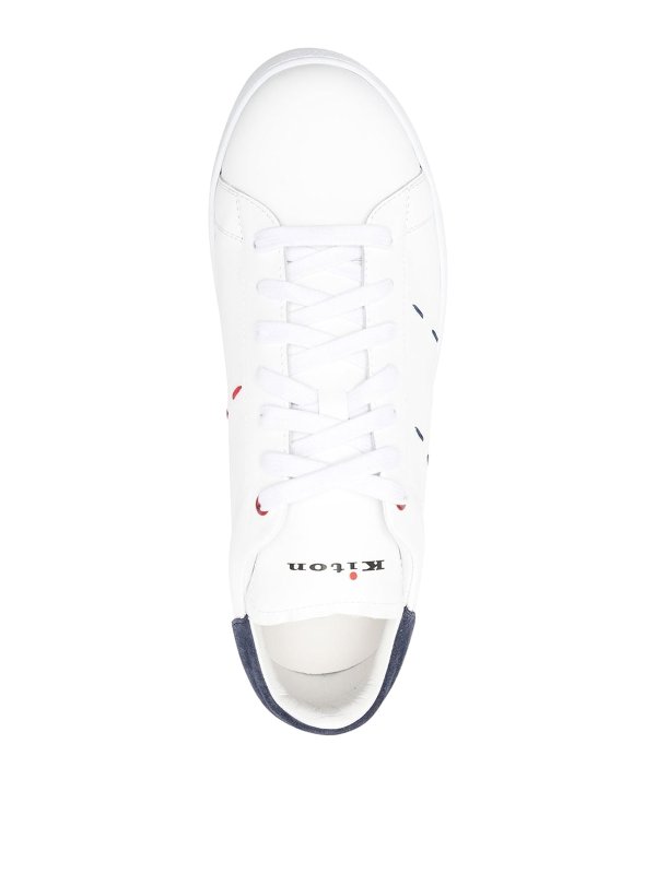 Sneakers basse con cuciture a contrasto shop online: KITON