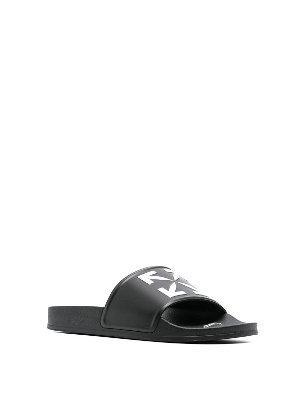 OFF-WHITE: ビーチサンダル online - ビーチサンダル - 黒