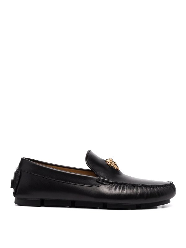 VERSACE: Loafers & Slippers - Leather Medusa head loafers