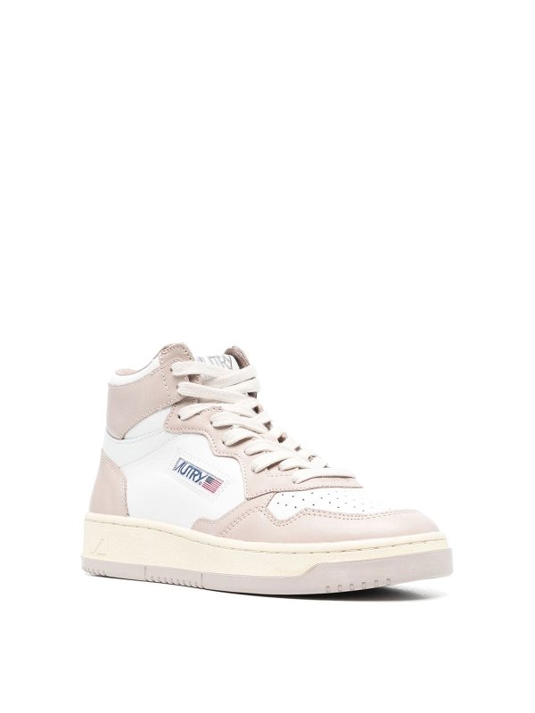AUTRY: trainers online - Double colour hight leather sneakers