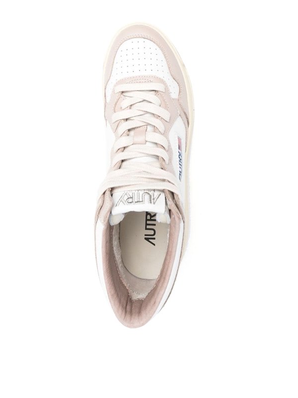Double colour hight leather sneakers shop online: AUTRY