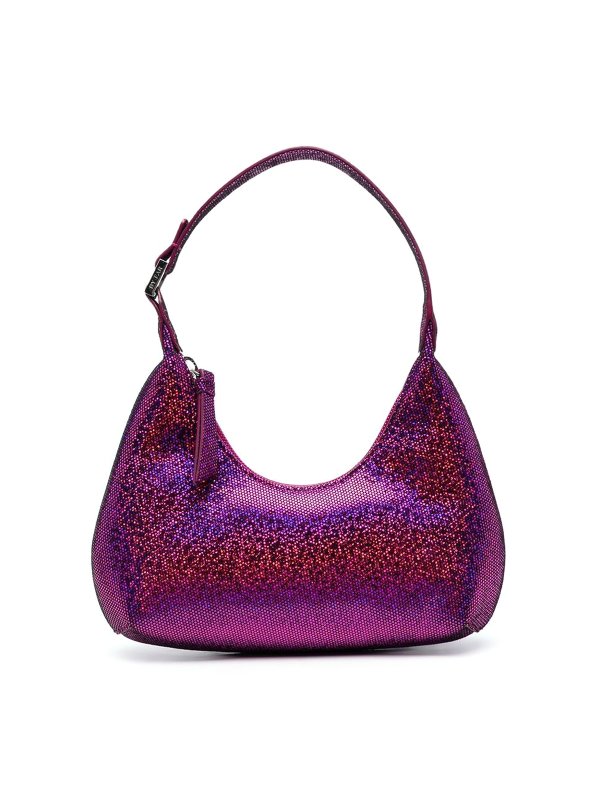 BY FAR: shoulder bags - Glitter-detail shoulder bag