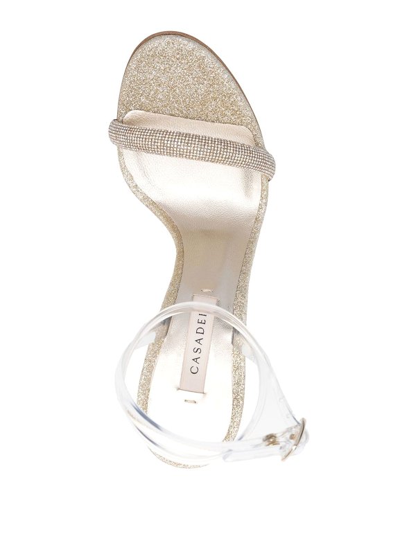 Glittered leather sandals shop online: Casadei