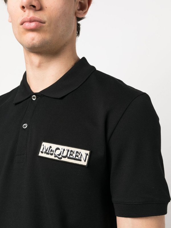 ALEXANDER MCQUEEN buy online Logo-patch polo shirt
