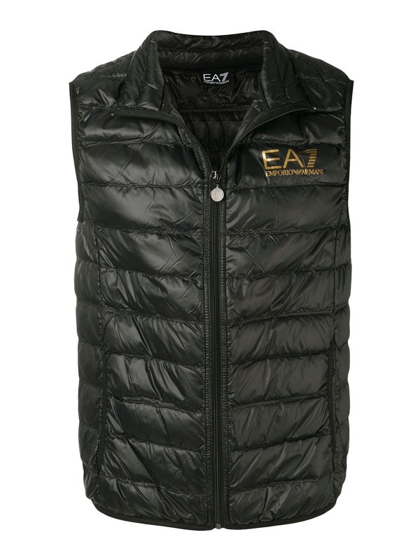 EA7 Emporio Armani: ダウン・ハイテクジャケット - ダウンジャケット - 黒