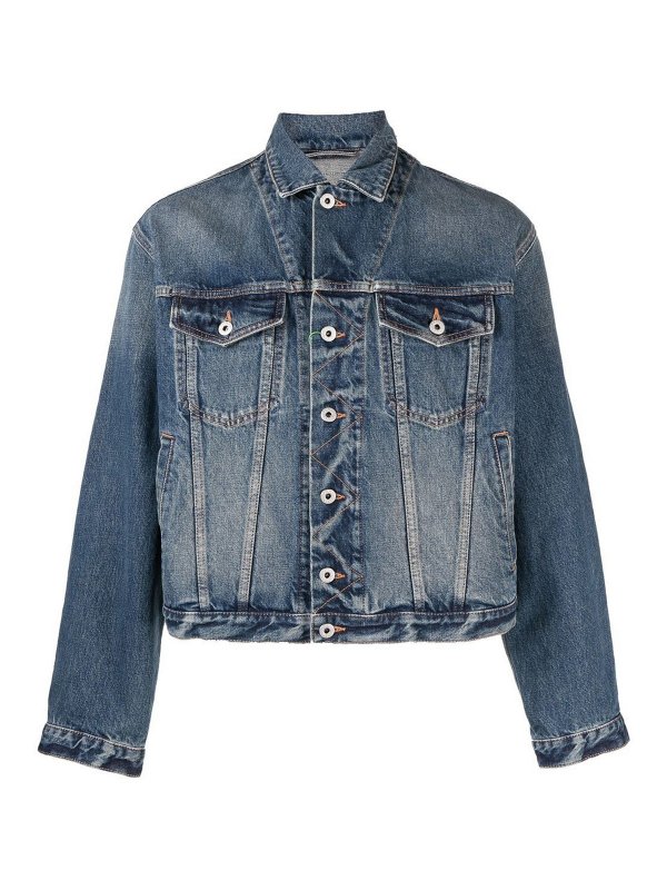 KENZO: denim jacket - Cropped denim jacket