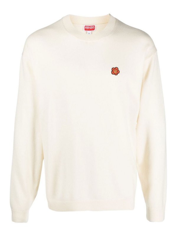 KENZO: crew necks - Flower patch crewneck