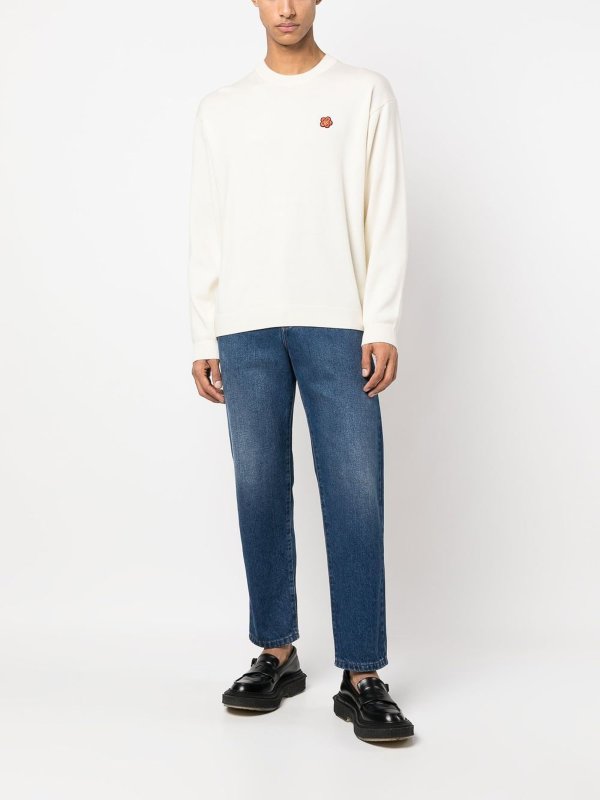 KENZO: crew necks online - Flower patch crewneck