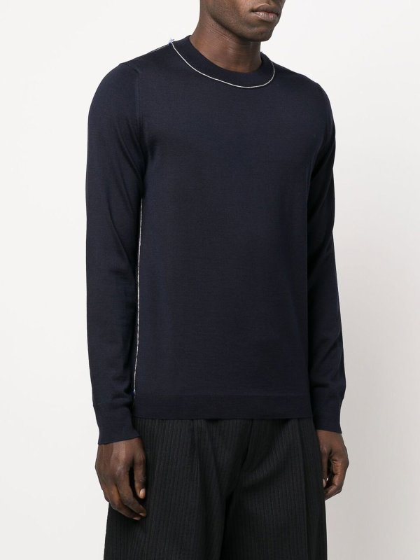 iKRIX Maison Margiela: Pull col rond - Pull Col Rond - Bleu