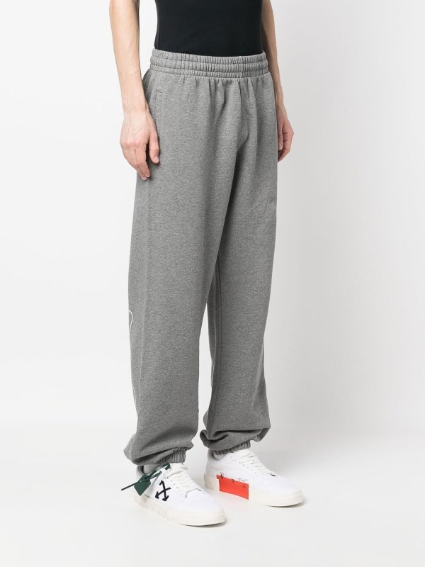 iKRIX OFF-WHITE: tracksuit bottoms - Wave diagonal trucksuit bottom