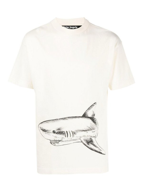 Palm Angels: t-shirts - Broken shark Tee