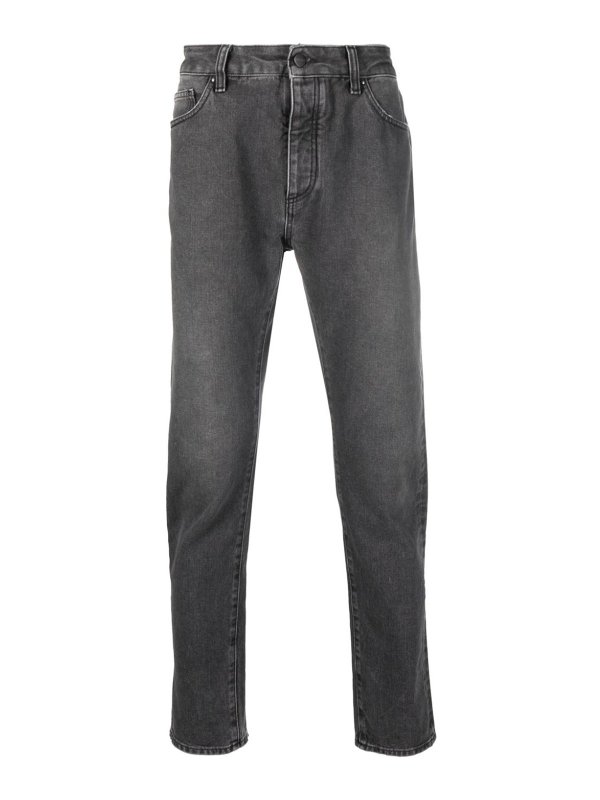 Palm Angels: Jeans Rectos - Vaqueros Rectos - Negro