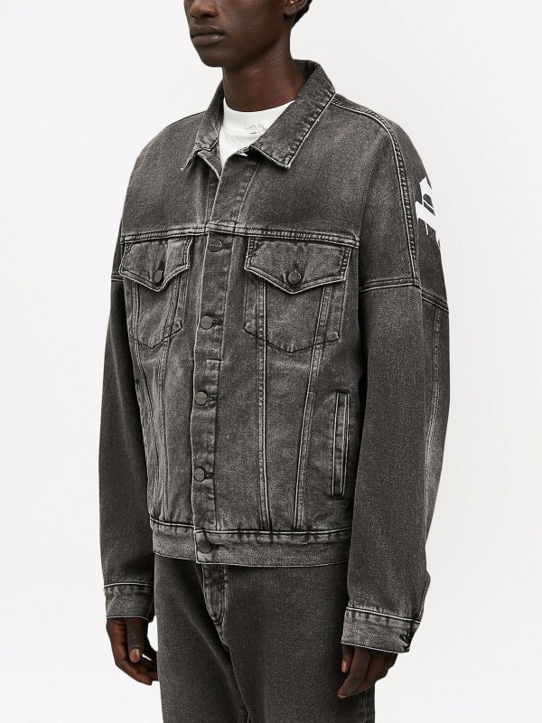 Palm Angels buy online デニムジャケット - 黒